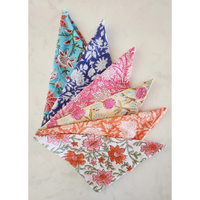 Floral Block Print Napkin