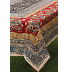 India Peacock Kalamkari Tablecloth (60x90), India