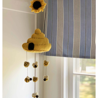 Nepal Beehive Felt Nursery Mobile