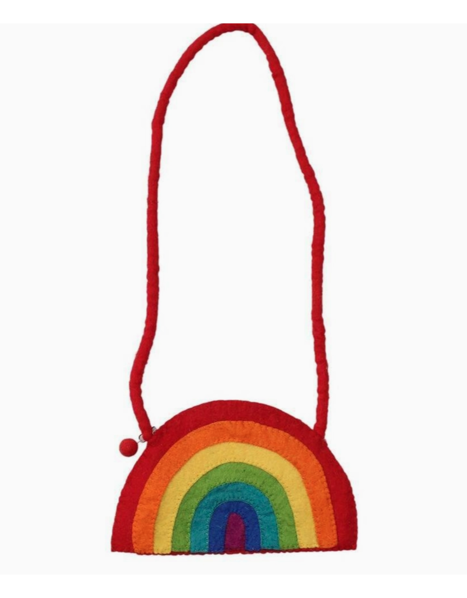 Nepal Rainbow Felt Crossbody Bag, Nepal