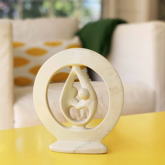 Kenya Lover's Embrace Kisii Sculpture