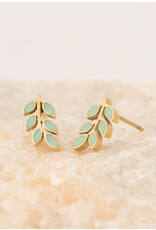 China Mint Rowen Stud Earrings, China