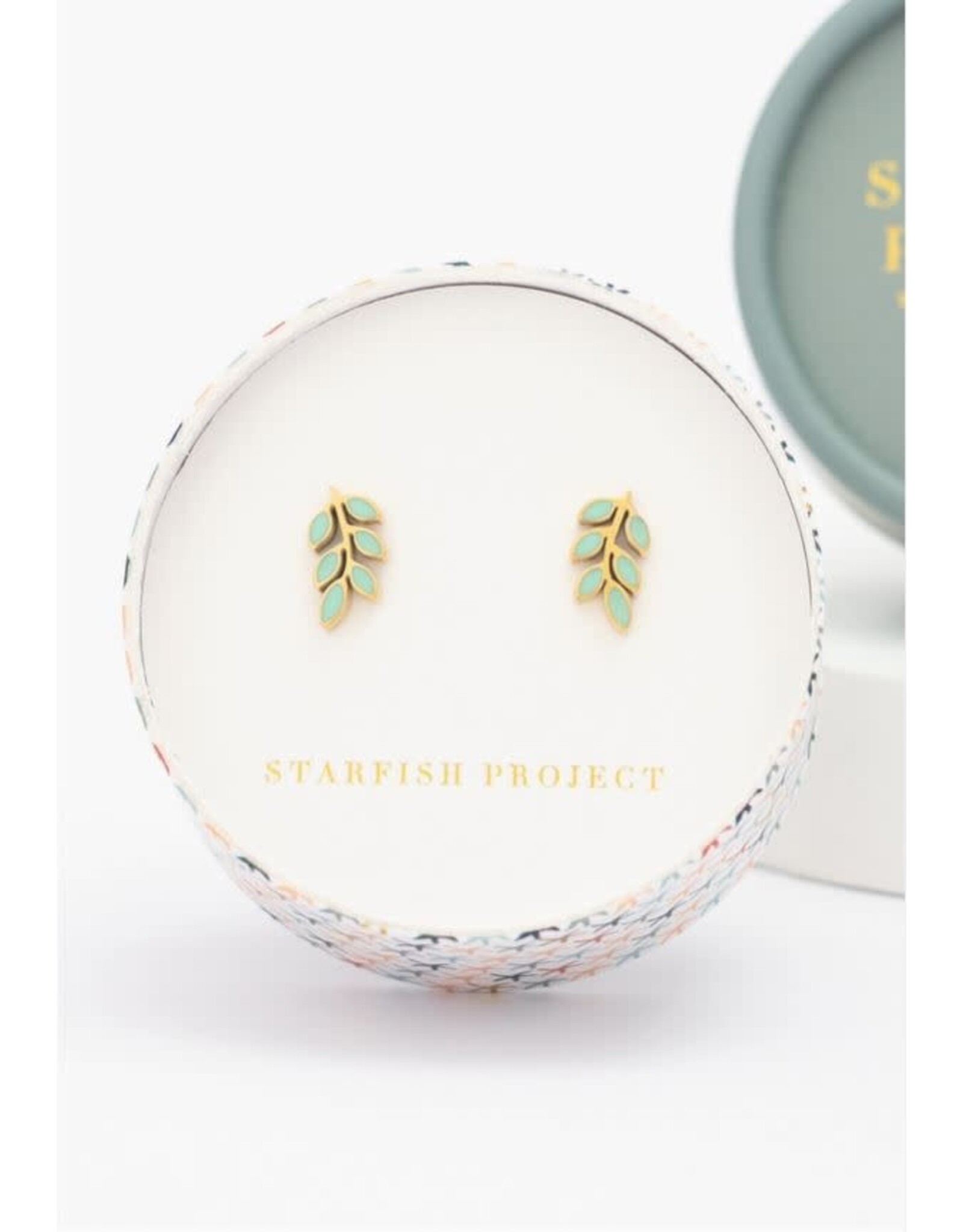 China Mint Rowen Stud Earrings, China