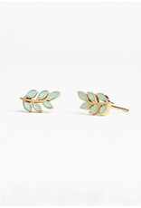 China Mint Rowen Stud Earrings, China