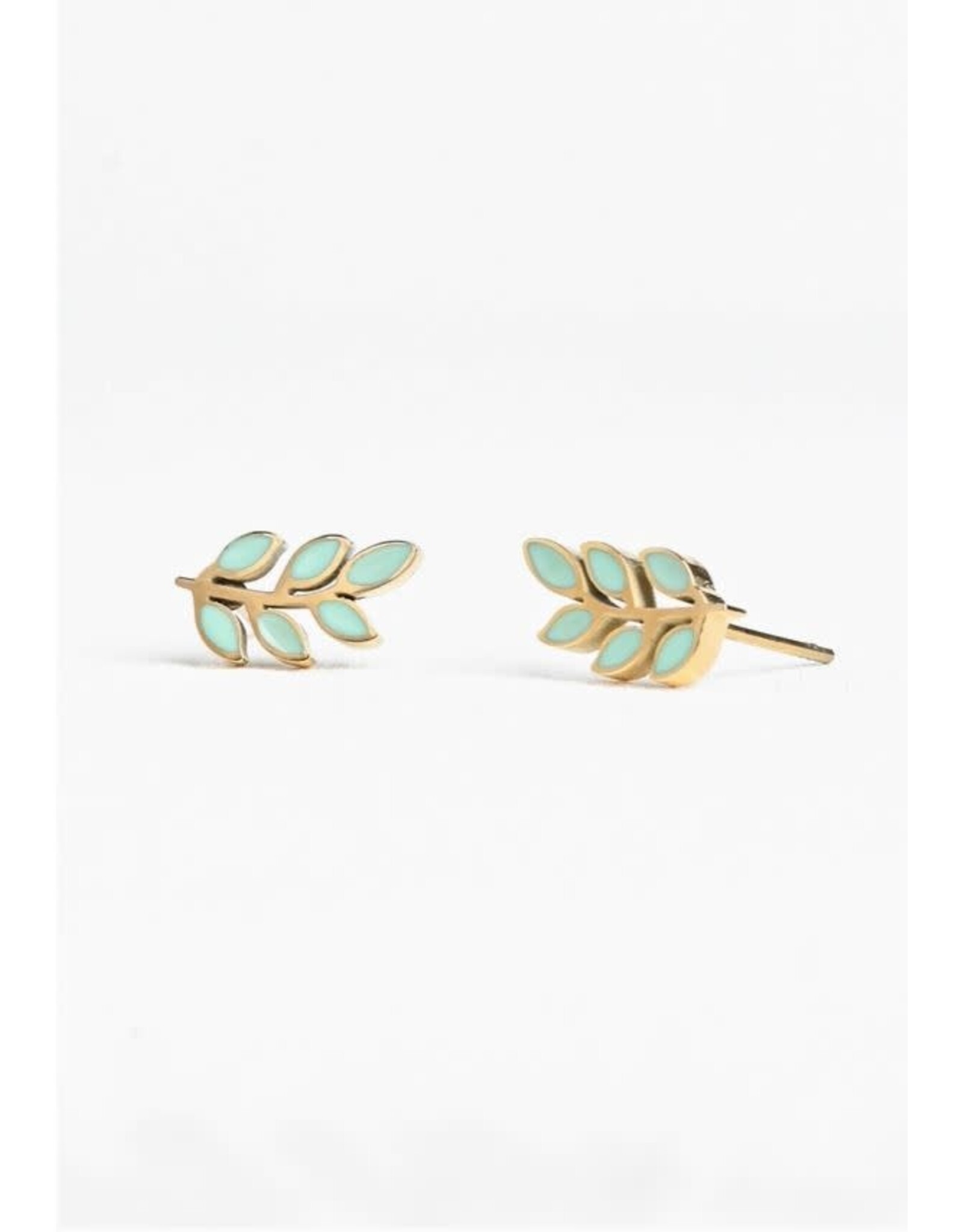 China Mint Rowen Stud Earrings, China