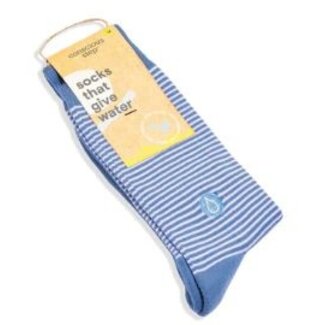 India Crew Socks That Give Water - Blue Stripes India Crew Socks That Give Water - Blue Stripes