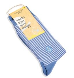 Crew Socks That Give Water - Blue Stripes