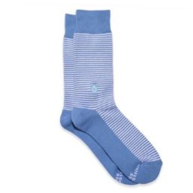 Crew Socks That Give Water - Blue Stripes