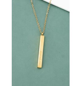 China CLEARANCE Give Justice Gold Bar Necklace, China