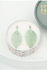 China Green One-Of-A-Kind Leaf Earrings, China