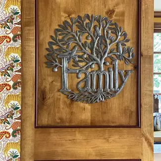Haiti Cut Metal Steel Drum Wall Art - Family Tree of Life