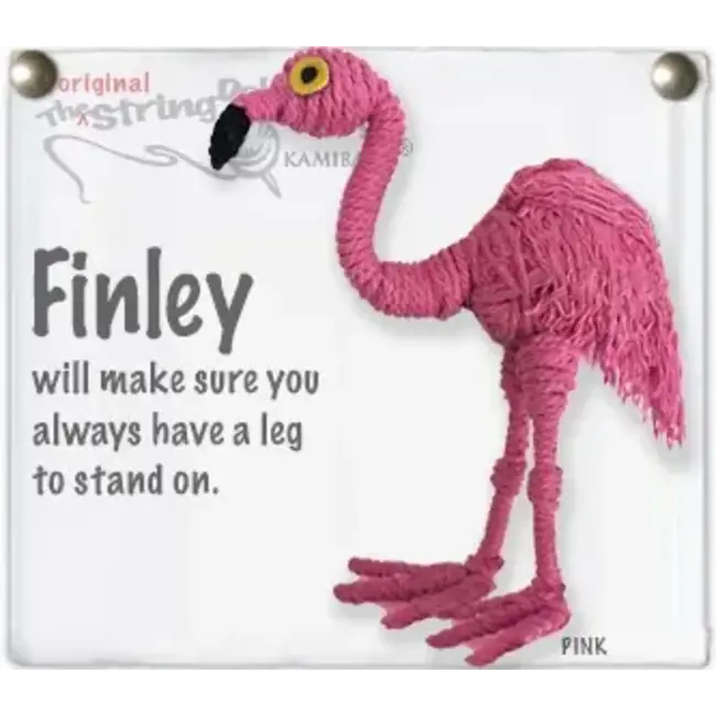 String Doll Keychain - Finley the Flamingo