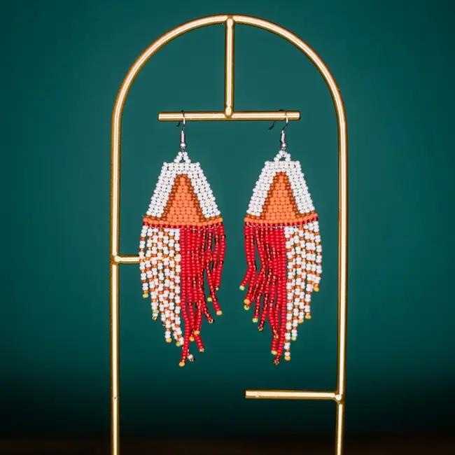 Rayas Earrings - Orange