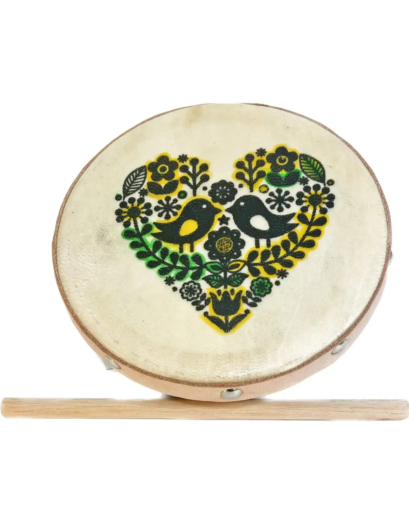 Indonesia Mini Frame Drum, Indonesia Love Birds