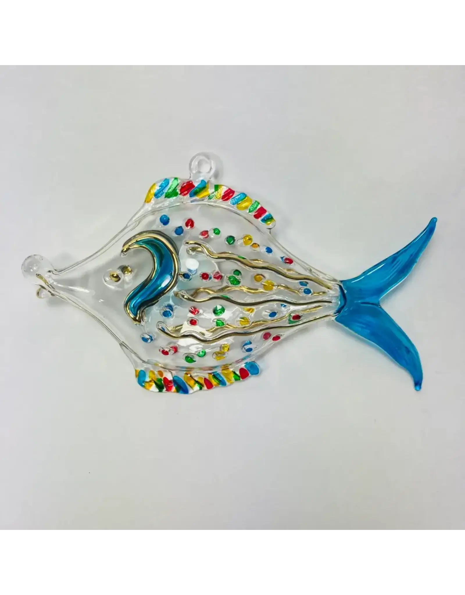 Egypt Blown Glass Multicolour Fish Ornament, Egypt