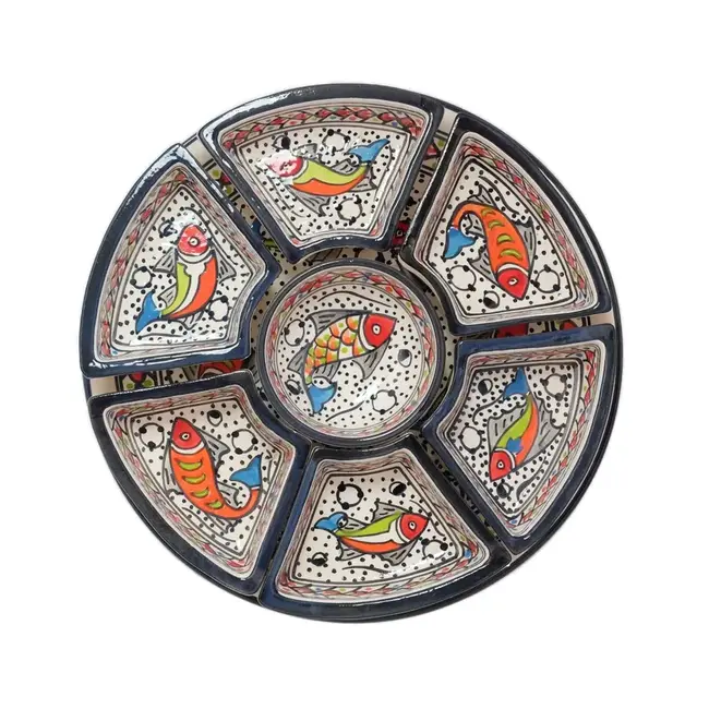 Rainbow Fish Ceramic Tapas Server (7pcs)