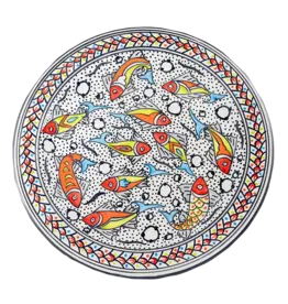 Tunisia Rainbow Fish Round Platter, Tunisia