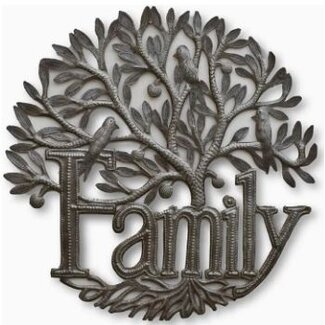 Haiti CLEARANCE Cut Metal Steel Drum Wall Art - Family Tree of Life