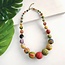 India Upcycled Sari Graduated Bead Statement Necklace