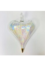 Egypt Blown Glass Heart Ornament - Pearlescent, Egypt