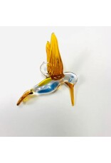 Egypt Blown Glass Hummingbird Ornament - Amber, Egypt