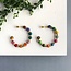 India Upcycled Sari Paillette Hoops