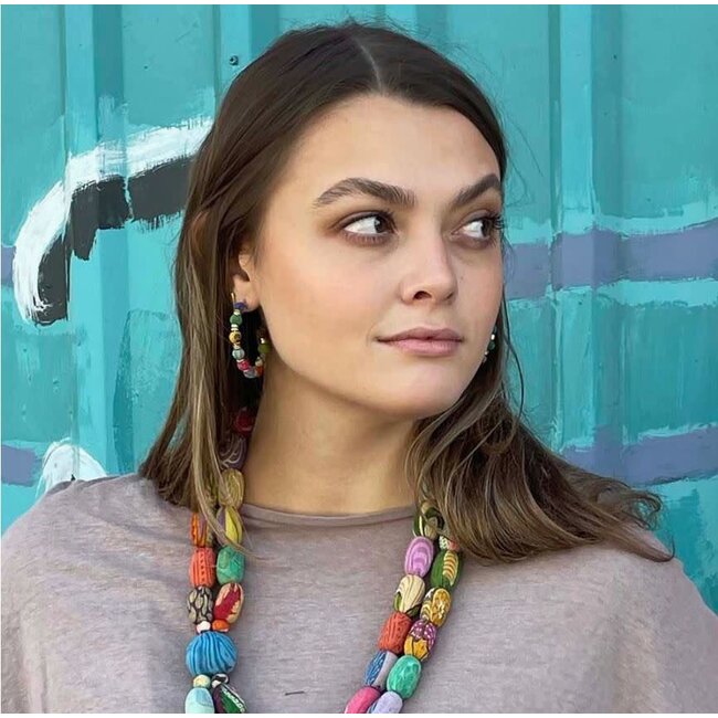 Upcycled Sari Paillette Hoops