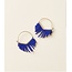 Kalapriya Bright Blue on Gold Hoop Earrings