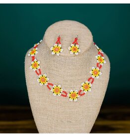 Guatemala Beaded Daisy Chain Dia Necklace, Guatemala