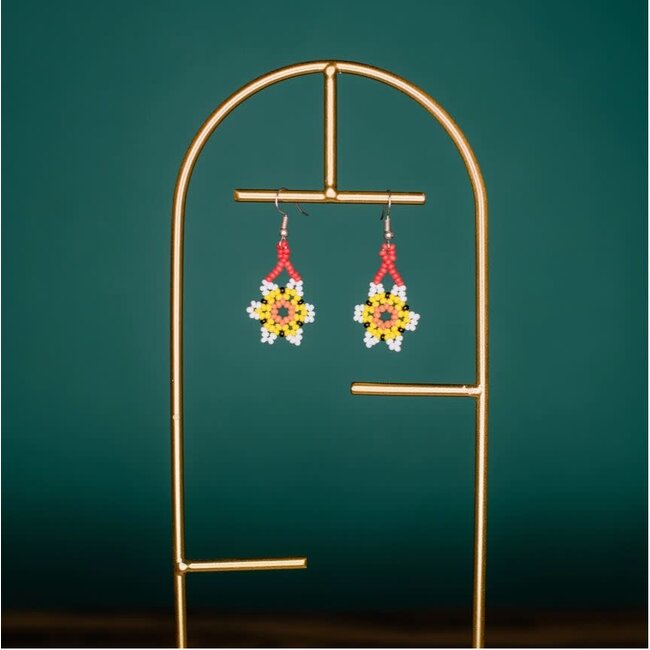 Beaded Daisy Chain Earrings - Dia