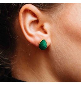 India Green Ansoo Stud Earrings, India