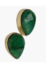 India Ansoo Stud Earrings - Green, India