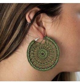 India Pahiya Silk Crochet Hoop Earrings, India