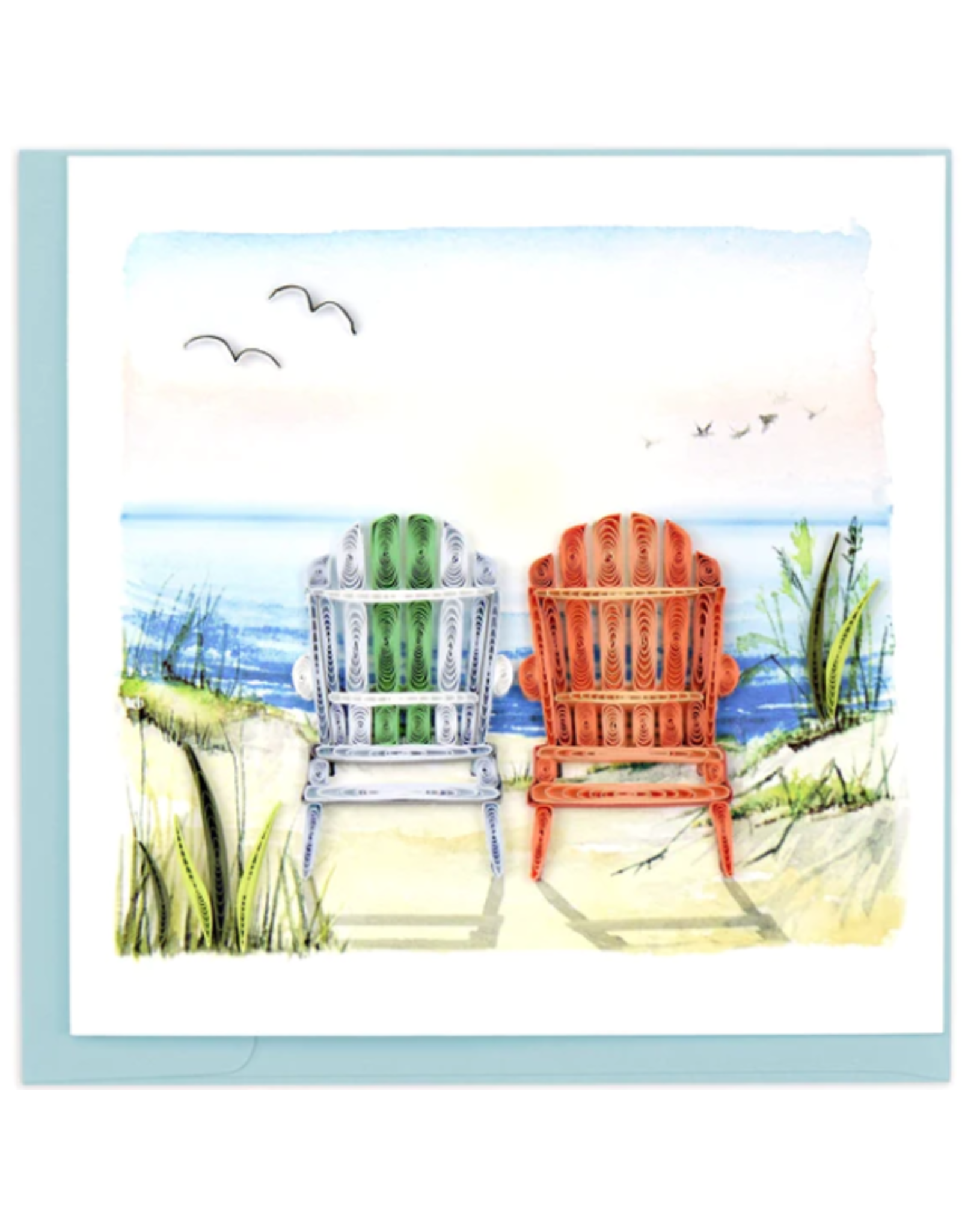 Vietnam Quilled Beach Adirondack Chairs Card, Vietnam