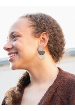 India CLEARANCE Dark Half Moon Stacked Earrings, India