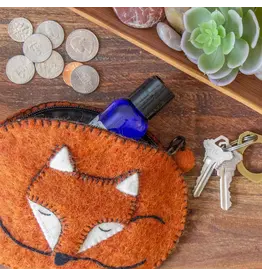 Nepal Fox Felt Coin Purse