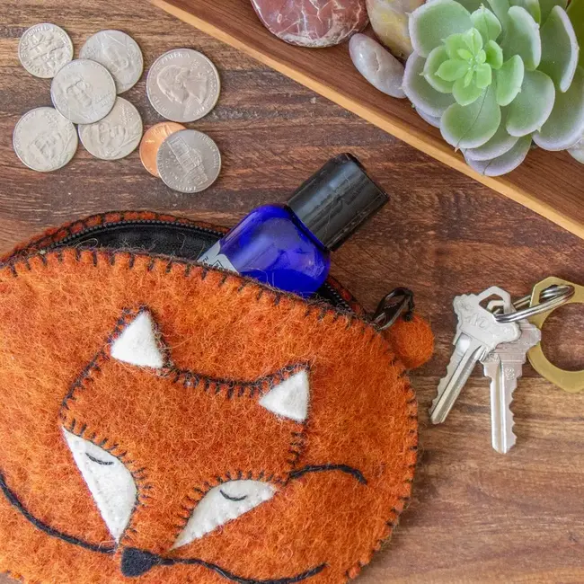 Fox Felt Coin Purse