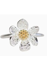 India Silver & Brass Flower Ring, India