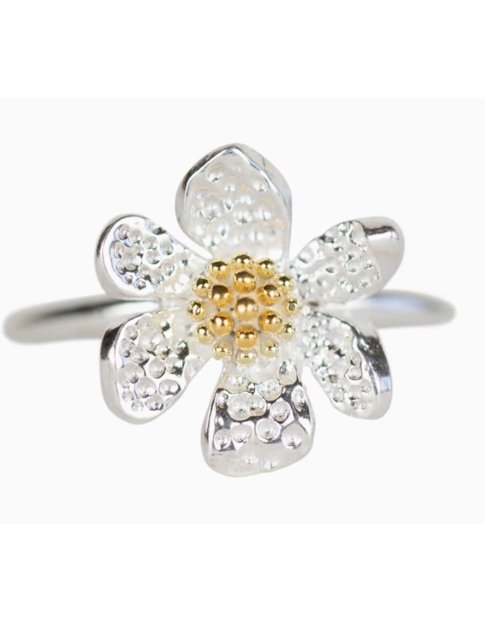 India Silver & Brass Flower Ring, India