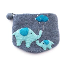 Nepal Mama & Baby Elephant Coin Purse, Nepal