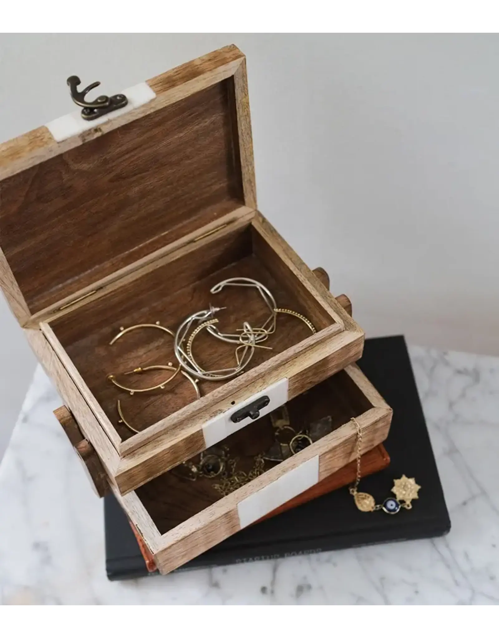India Indukala Crescent Moon Tiered Jewelry Box