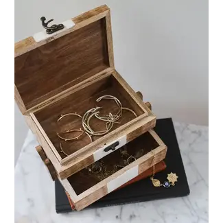 India Indukala Crescent Moon Tiered Jewelry Box India Indukala Crescent Moon Tiered Jewelry Box