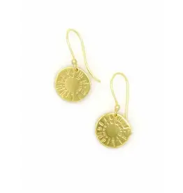 India Burst Earrings - Brass, India