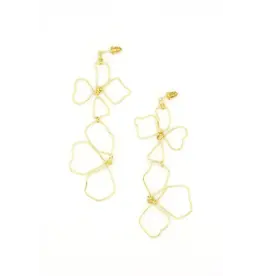 India Continuous Line Art Wildflower Earrings, India