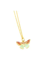 India CLEARANCE Fly Free Butterfly Enamel Necklace, India