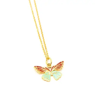 India CLEARANCE Fly Free Butterfly Enamel Necklace