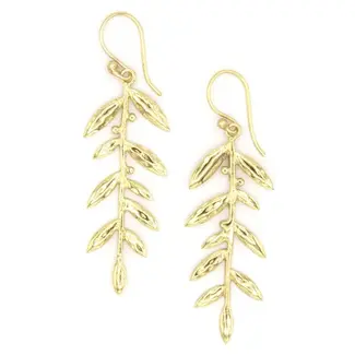 India Luxe Leaf Drop Earrings