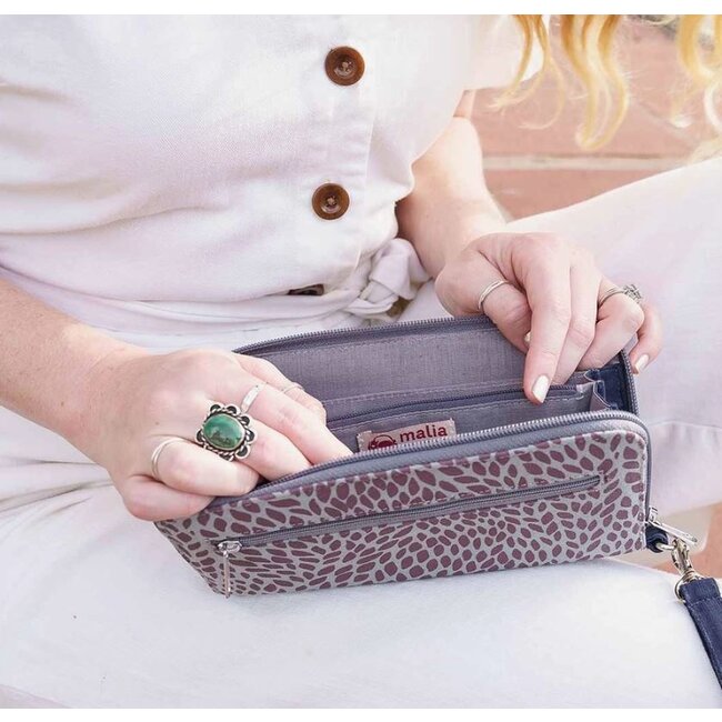 CLEARANCE Plum Leaves Travel Wallet