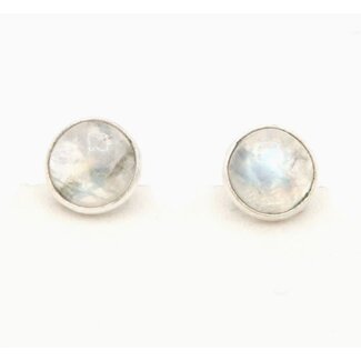 India Full Moonstone Stud Earrings