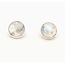 India Earrings  - Full Moonstone Stud